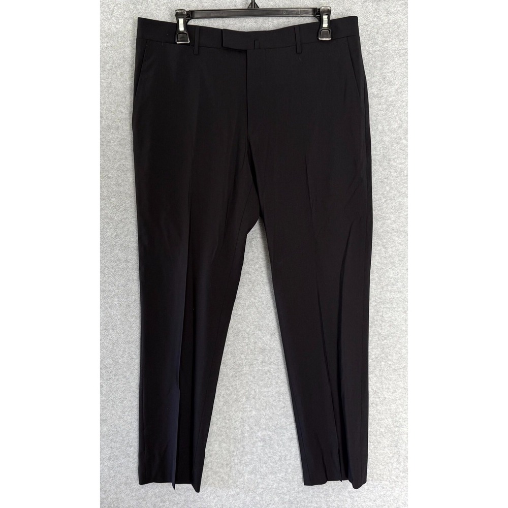 Corneliani Dress Pants Men's 50 Dark Navy Stretch Pleated Dynamic Waist Business